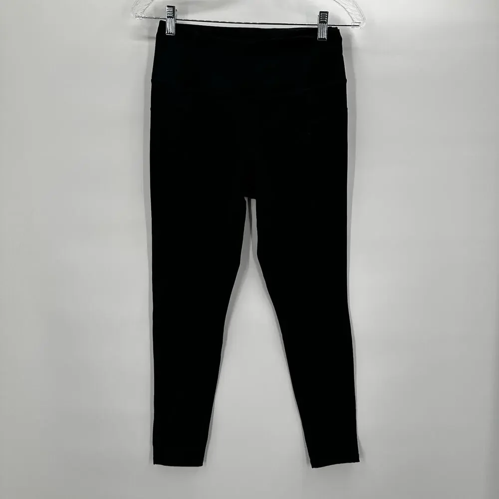 Betsey‎ Johnson Legging Womens Small Black Knit Active Gym Training